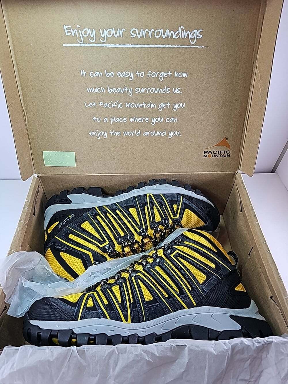 Pacific Mountain Crest Men's Waterproof Hiking Boots Himalayan Hip Hop Yellow